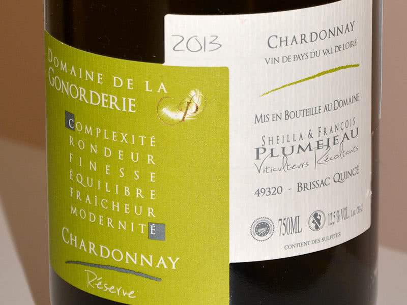 Etiquette viticulture Chardonnay